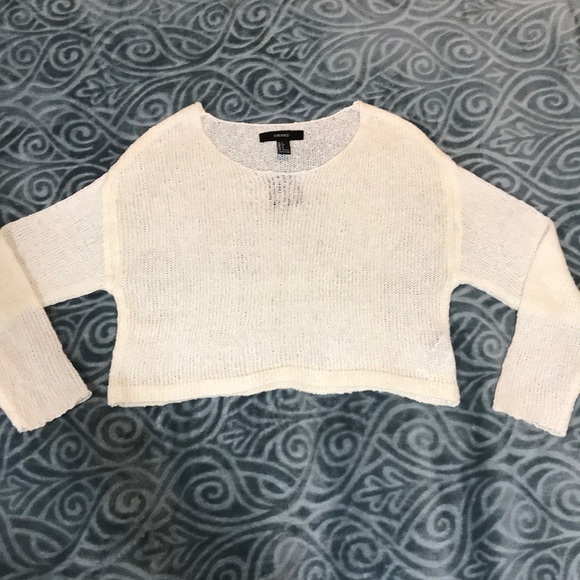cream crop top sweater